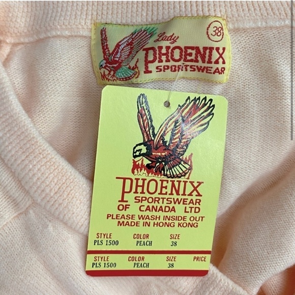 Vintage Lady Phoenix Sportswear Orange Lakewood Golf World V Neck Sweater M - Picture 3 of 11
